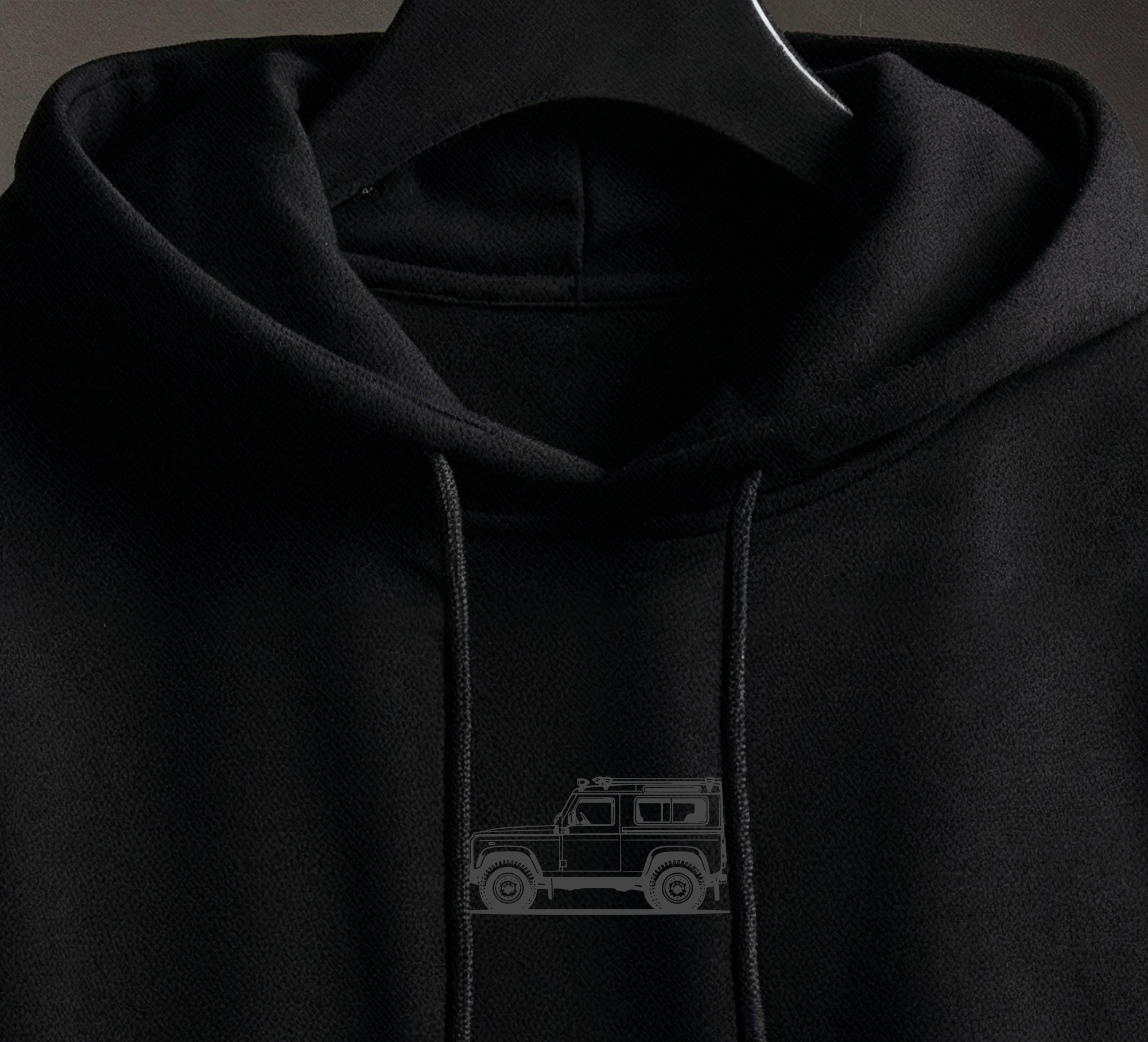 Hoodie, Defender Print_seitlich