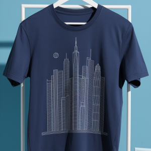 T-Shirt, hinten bedruckt